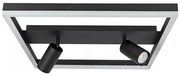 Plafonieră LED 38W/230V + 2x GU10/30W, neagră