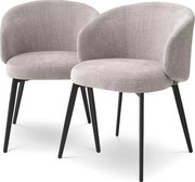 Set de 2 scaune cu brate design LUX Lloyd, sisley gri 115993 HZ