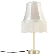 Lampă de masă clasică din alamă cu abajur crem Granny 30 cm - Simplo