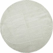 vidaXL Covoare de zonă Rotund PALMERAS Verde Ø 120 CM Poliester