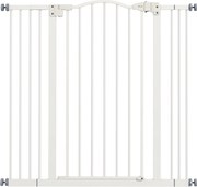 PawHut Poartă Extensibilă pentru Câini fără Șuruburi, Poartă de Siguranță Reglabilă, 94-100x94 cm, Alb | Aosom Romania