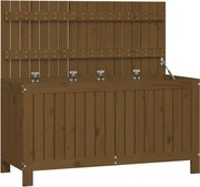 vidaXL Cutie depozitare grădină, maro miere, 115x49x60 cm, lemn pin