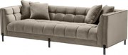 Canapea eleganta design LUX Sienna, catifea greige 113384 HZ