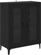 vidaXL Bufet Stejar Negru 69,5 x 34 x 90 cm Lemn Ingineresc și Fier