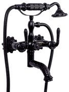 Baterie cada, TRENDY'S,montare pe perete , negru mat , cu broderie