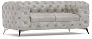 Canapea gri deschis cu tapițerie din catifea 185 cm Chelsea – Ropez