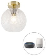 Plafoniera inteligentă Art Deco din alamă, inclusiv Wifi A60 - Sphere