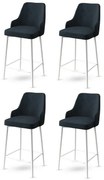 Set de scaune de bar Enox Anthracite and White, 4buc., 4 buc
