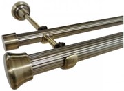 Galerie fara inele FULDA STRIAT - 25/19 - aur antic (Alege marime: 120 cm)