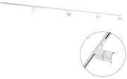 Sistem de șine modern trifazic alb cu 4 spoturi 3000-4000K - Ruler 38