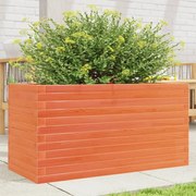vidaXL Jardinieră grădină, maro ceruit, 90x40x46 cm, lemn masiv pin