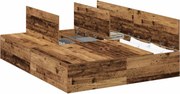vidaXL Cadru de pat cu depozitare Lemn Vechi 150 x 200 cm