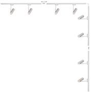 Zuma Line 3587 - Spot pentru șină LISA 8xGU10/35W/230V alb