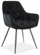 Scaun Cherry matt velvet negru99/negru