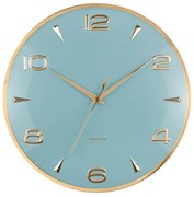 Karlsson 6017BL ceas de perete design, albastrudeschis, diametru 40 cm