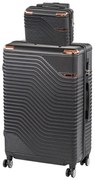 TraveLux Urban VIII gurulós bőrönd szett fekete