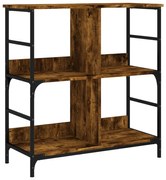 vidaXL Bibliotecă, stejar fumuriu, 78,5x33x82 cm, lemn prelucrat