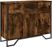 vidaXL Dulap, stejar fumuriu, 97x32,5x74,5 cm, lemn prelucrat