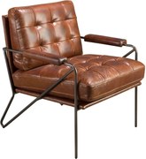 Fotoliu design LUX, Metal, Piele Naturala 5166