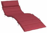 vidaXL Perna de șezlong pentru soare bordo 178 x 60 x 4 cm
