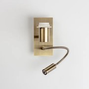 Lampă LED de perete Brilagi NUBILA 1xE27/25W/230V + LED/3W alamă/maro deschis