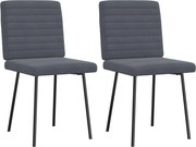 vidaXL Scaune de bucătărie, 2 buc., gri închis, catifea