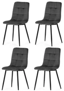 Set de scaune de sufragerie CT-281 GREY4, 4 buc