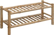 vidaXL Raft pentru încălțăminte cu raft natural 68 x 28 x 30 cm Bambus