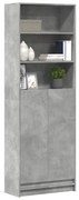 vidaXL Dulap înalt cu LED gri beton 69x32,5x200 cm lemn prelucrat