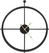 vidaXL Ceas de perete, negru, 52 cm, fier