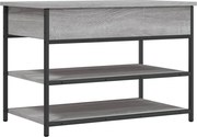 vidaXL Bancă de pantofi, gri sonoma, 70x42,5x50 cm, lemn prelucrat