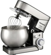 Mixer planetar Techwood TRO-1050, 1000W, 5 litri, 6 viteze, Pulse, 3 accesorii, Inox