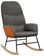vidaXL Scaun balansoar, gri închis, material textil