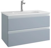 Set dulap suspendat si lavoar Ideal Standard Tesi mdf albastru 80 cm