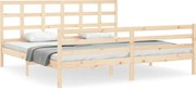 vidaXL Cadru pat cu tăblie 200x200 cm, lemn masiv de pin