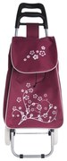 Orion Geantă de cumpărături pe roți Flowerburgundy , 34 x 28 x 93 cm