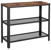 Măsuță laterală LUVOR, maro/negru