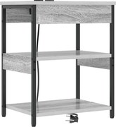 vidaXL Dulap de noapte Gri Sonoma 41 x 31 x 51 cm Lemn compozit