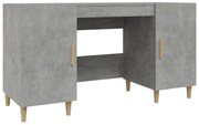 vidaXL Birou, gri beton, 140x50x75 cm, lemn compozit