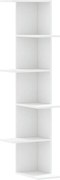 vidaXL Raft colțar perete alb 36,5x36,5x140 cm lemn prelucrat