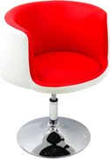 RESIGILAT - Scaun de bar din piele eco si cadru metalic ABS 113 rosu