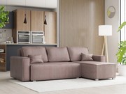 Canapea extensibila cu colt bilateral SMART COSARO, roz prafuit + 2 perne GRATUIT