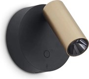 Aplica cu reader LED directionabil USB-C ELF AP ORO+NERO