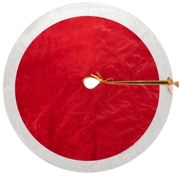 Covoras pentru bradul de Craciun RED VELVET 90 cm, rosu