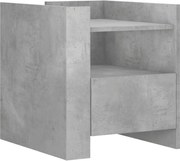 vidaXL Noptieră, gri beton, 45x50x50 cm, lemn prelucrat