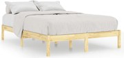 vidaXL Cadru de pat, 140x190 cm, lemn masiv de pin