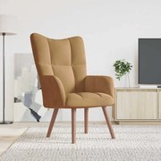 vidaXL Scaun de relaxare, maro, catifea