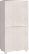 vidaXL Dulap haine „HAMAR”, alb, 89x50x180 cm, lemn masiv de pin