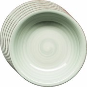 Mäser Set of 6 deep plates Bel Tempo 21,5 cm, green