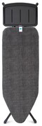 Masa de calcat Brabantia C 1003370, 124x45 cm, 7 pozitii de reglare, Suport generator de abur, Negru